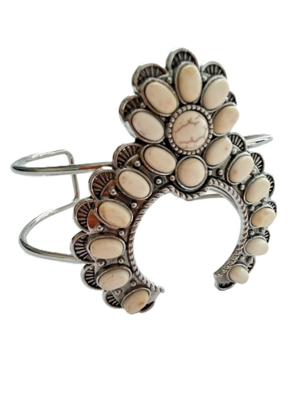 ZEN Play On - White Cuff Bracelet by Paparazzi Accessories.  Design